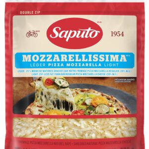 Fromage pizza mozzarella léger rapé Saputo 1kg