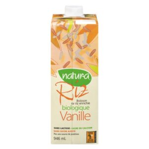 Natur-A Boisson de riz à la vanille sans gluten et biologique 946 ml