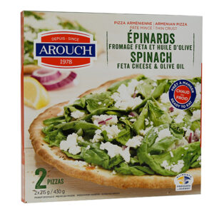 Pizza feta, épinards et huile d'olive  Arouch 430 g