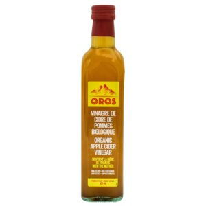 vinaigre de cidre de pomme biologique contient la mère Oros  500ml