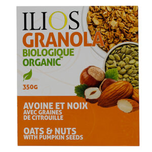 Granola biologique avoine et noix avex graines de citrouille  Ilios  350g