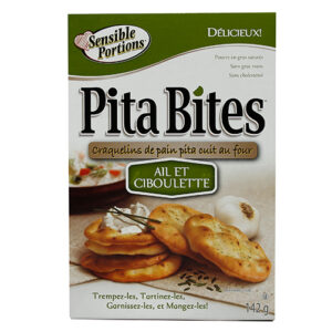 Craquelins pita cuits au four - Ail et ciboulette Sensible Portions 142 G
