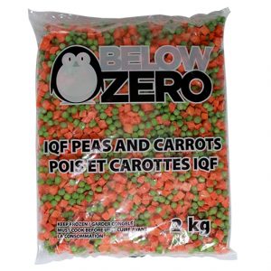 POIS VERTS ET CAROTTES SURGELÉS BELOW ZERO 2KG