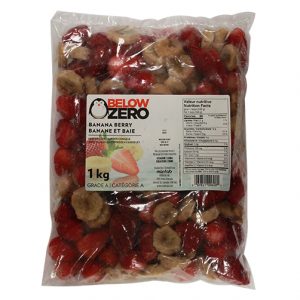 BANANES ET FRAISES SURGELÉES BELOW ZERO 1KG