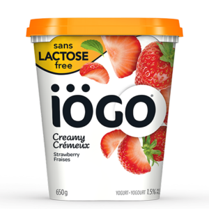 iÖGO yogourt sans lactose saveur fraise 1.5% 650g