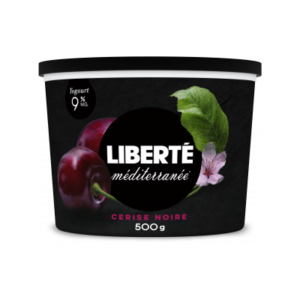 Liberté Yogourt à la saveur de cerises noires 9 %, Méditerranée 500 g