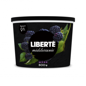 Liberté Yogourt à la saveur de mûres 9 %, Méditerranée 500 g