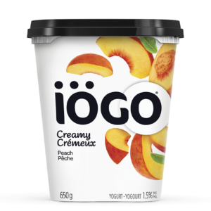 iÖGO yogourt crémeux saveur pêches 1.5% 650g