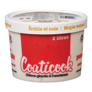 Coaticook Crème glacée à l'ancienne à saveur d'érable et de noix 2 L