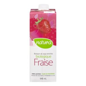 Natur-a Boisson de soya biologique fortifiée à la saveur de fraises 946 ml