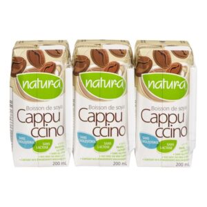 Natur-a Boisson de soya biologique à la saveur de cappuccino 3x200 ml