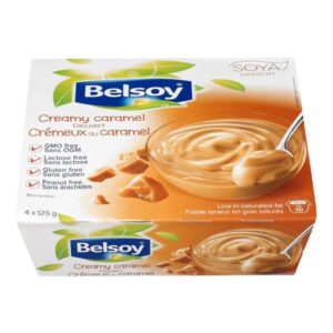 Belsoy Dessert de soja crémeux au caramel 4x125 g