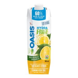 Oasis Breuvage de jus de fruits à saveur thé glacé au citron, Hydrafruit 960 mL