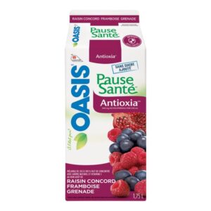 Oasis Jus à saveur de raisin Concord, framboise et grenade Antioxia™, Pause Santé 1,75 L