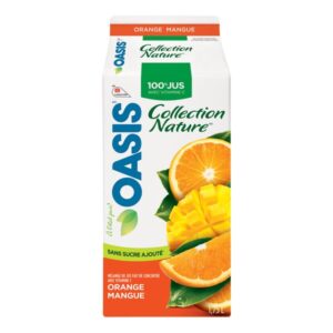 Oasis Mélange de jus d'orange, de framboise et de fruit de la passion, Collection Nature 1,75 L