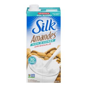 Silk Boisson aux amandes enrichie non sucrée originale, 946 ml