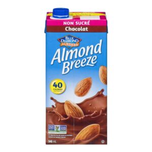 Blue Diamond Boisson non laitière au chocolat non sucrée, Almond Breeze 946 ml