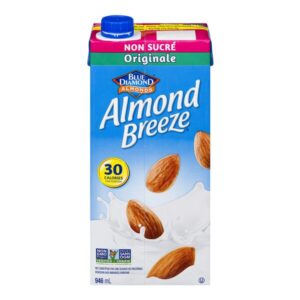 Blue Diamond Boisson non laitière originale non sucrée, Almond Breeze 946 ml