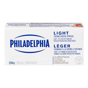 Fromage à la crème à tartiner léger en brique PHILADELPHIA 250 G