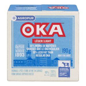 Fromage à pâte demi-ferme Oka léger Agropur 190 G