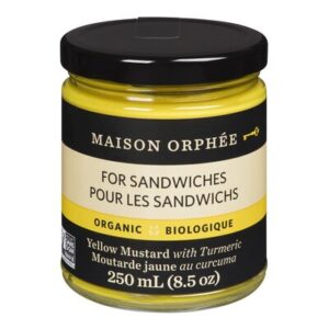 Maison Orphée Moutarde jaune biologique crue au curcuma 250 ml