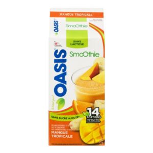 Oasis Frappé à saveur de mangue tropicale sans lactose, SmoOthie 1,75 L