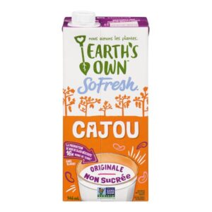 Earth's Own Boisson à la noix de cajou enrichie originale non sucrée, So Fresh 946 ml