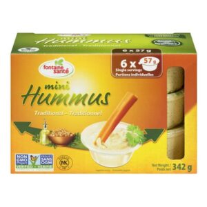 Mini hummus en portions individuelles Fontaine Santé   6x57 g