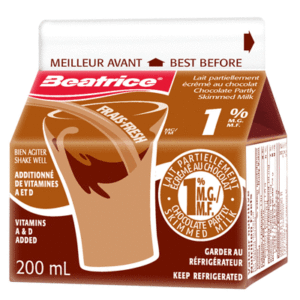 Beatrice Lait au chocolat 1%, 200 ml