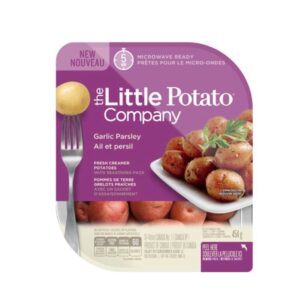 The Little Potato Company Pommes de terre grelots fraîches à l'ail et au persil, Prêtes au Micro-Ondes 454 g