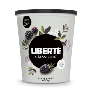 Liberté Yogourt à saveur de mûre 2,9 %, Classique 650 g