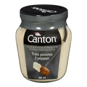 Sauce à fondue et raclette trois poivres, Canton 180 ml