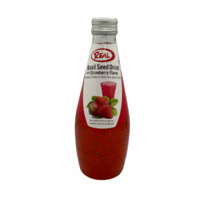Breuvage aux graines de basilic saveur fraises Real 290m